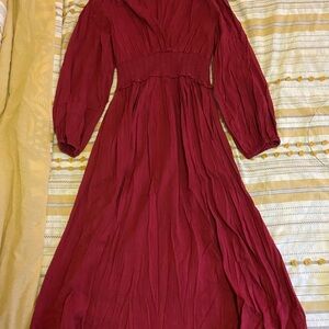 Elegant Greek style Burgundy Maxi Dress